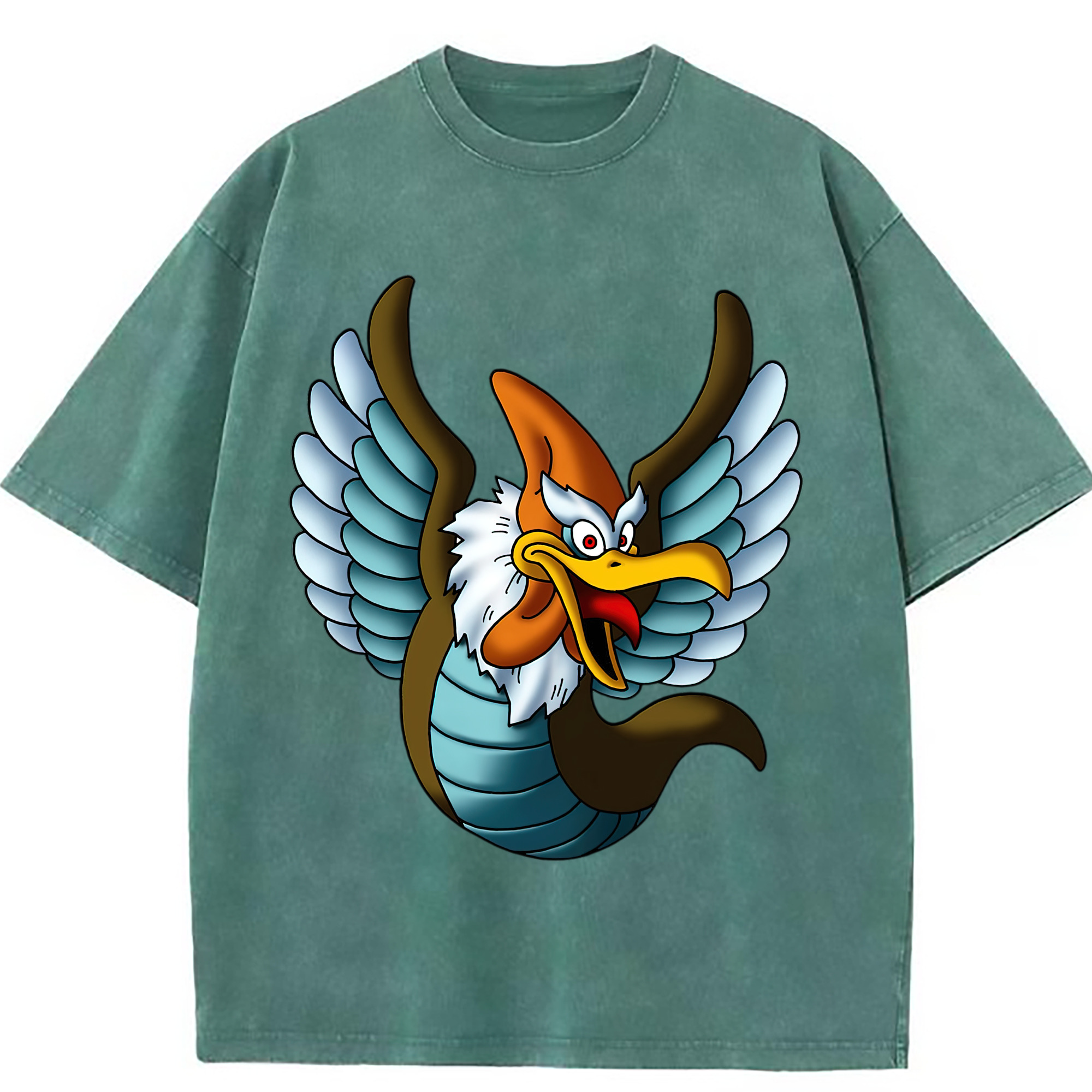 （画像用） ドラゴンクエスト Doragon Kuesuto Dragon Quest 綿100% ヴィンテージ風 半袖Tシャツ（フロントプリント）